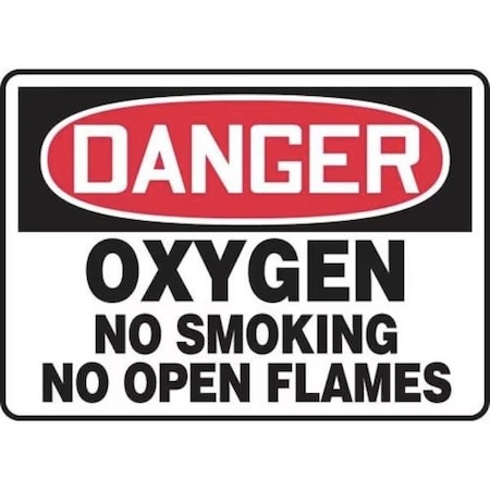 Accuform OSHA DANGER SAFETY SIGN OXYGEN NO MCHL160XT MCHL160XT